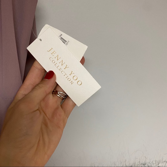 Jenny Yoo Collection Dani Tie Back V-Neck Gown Fig - Picture 5 of 10